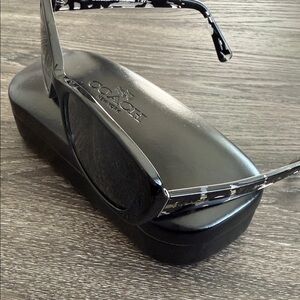 Coach Black and Silver Sunglasses